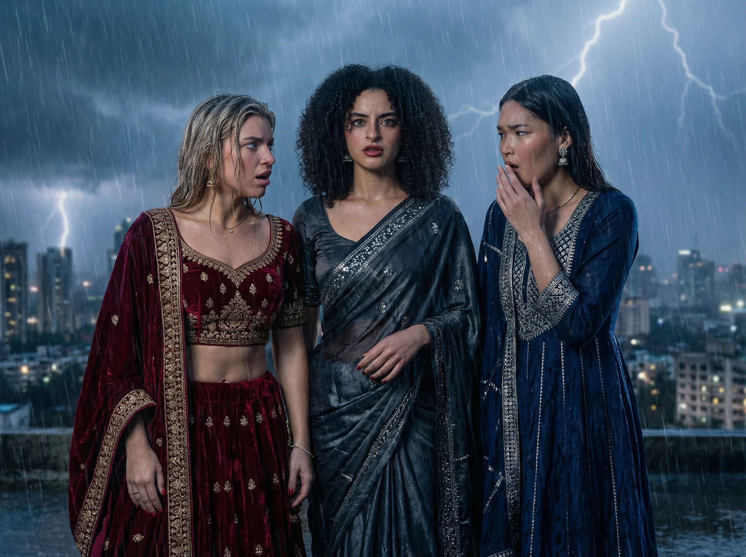 SCENE 2 — THE RAIN-SOAKED ROOFTOP