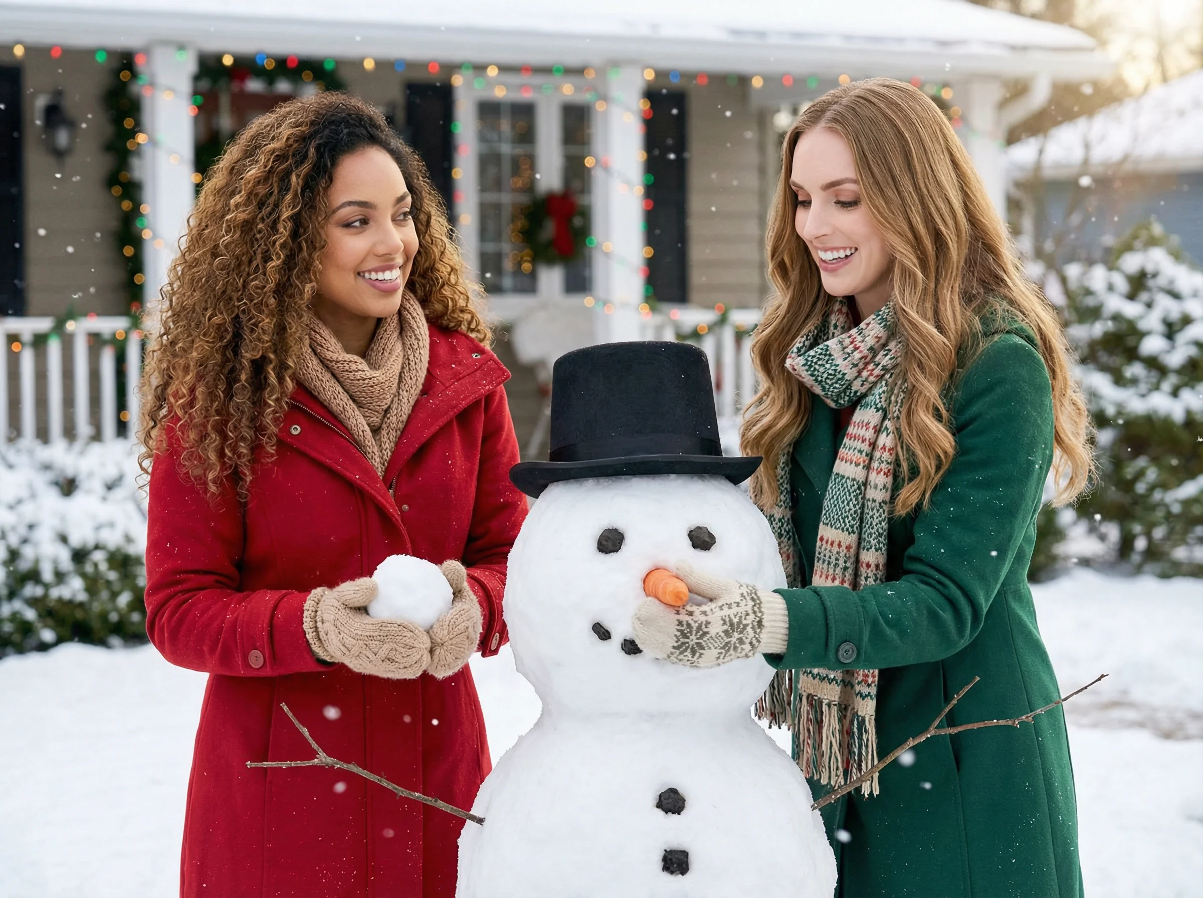 Scene 4 — Snowy Christmas Village
