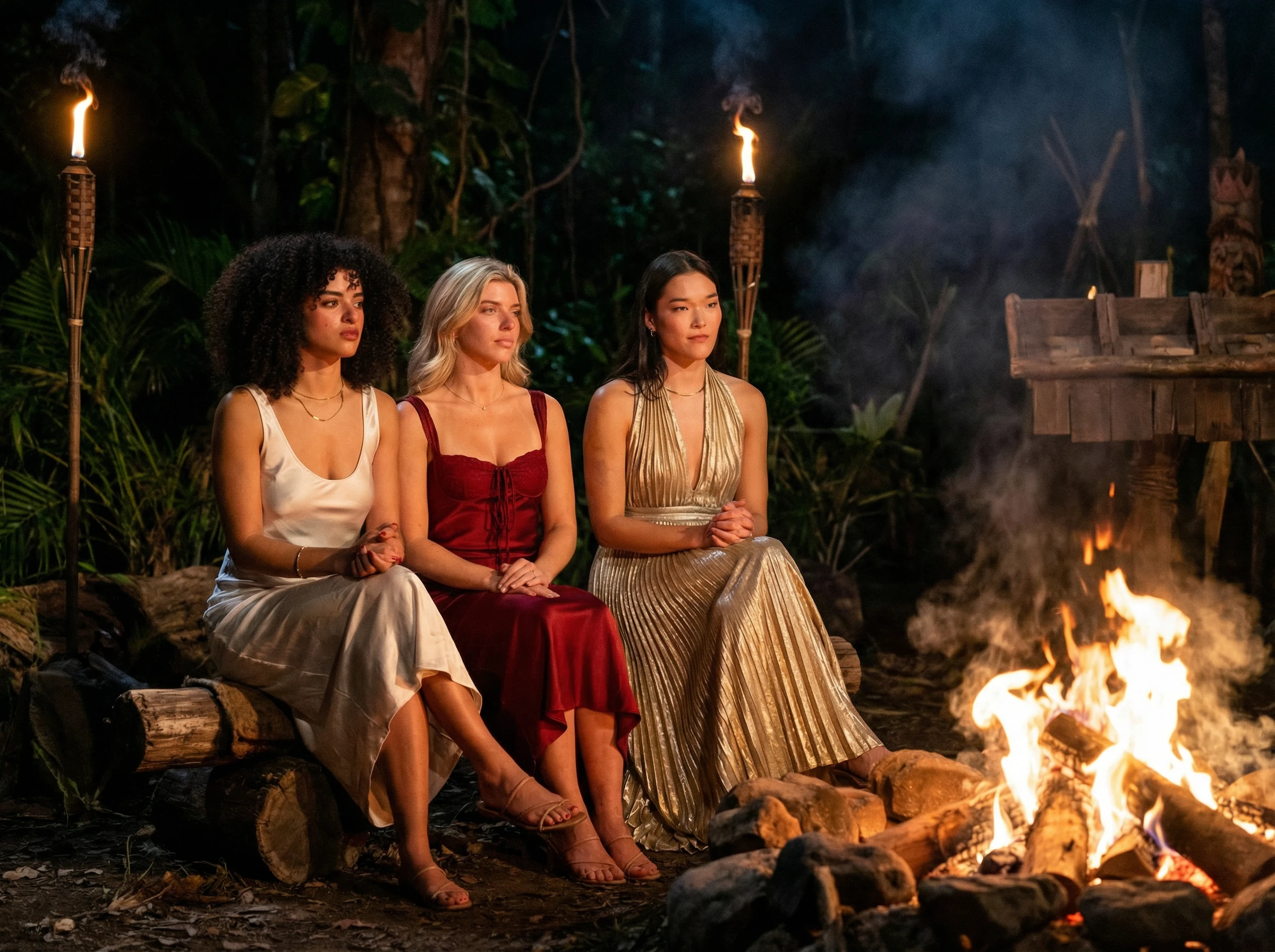SCENE 3 — THE SURVIVOR JUNGLE CAMP