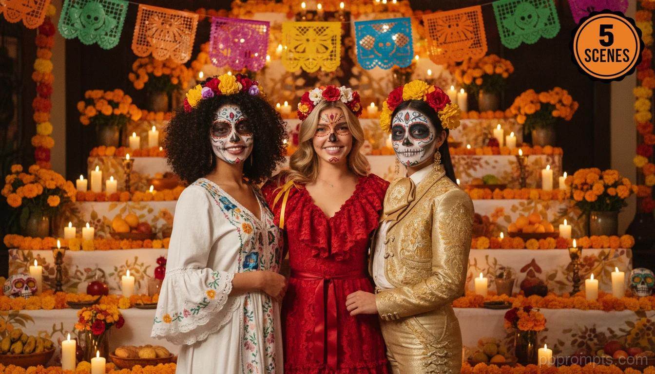 Day of the Dead AI photo booth theme