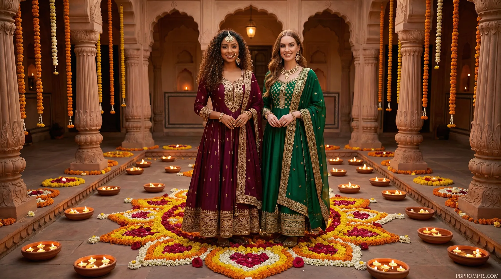 Scene 3 — Rangoli Courtyard