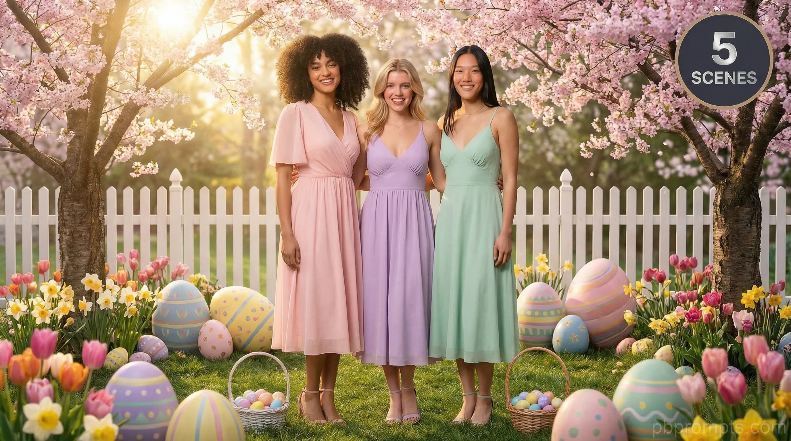 Easter Garden AI photo booth theme