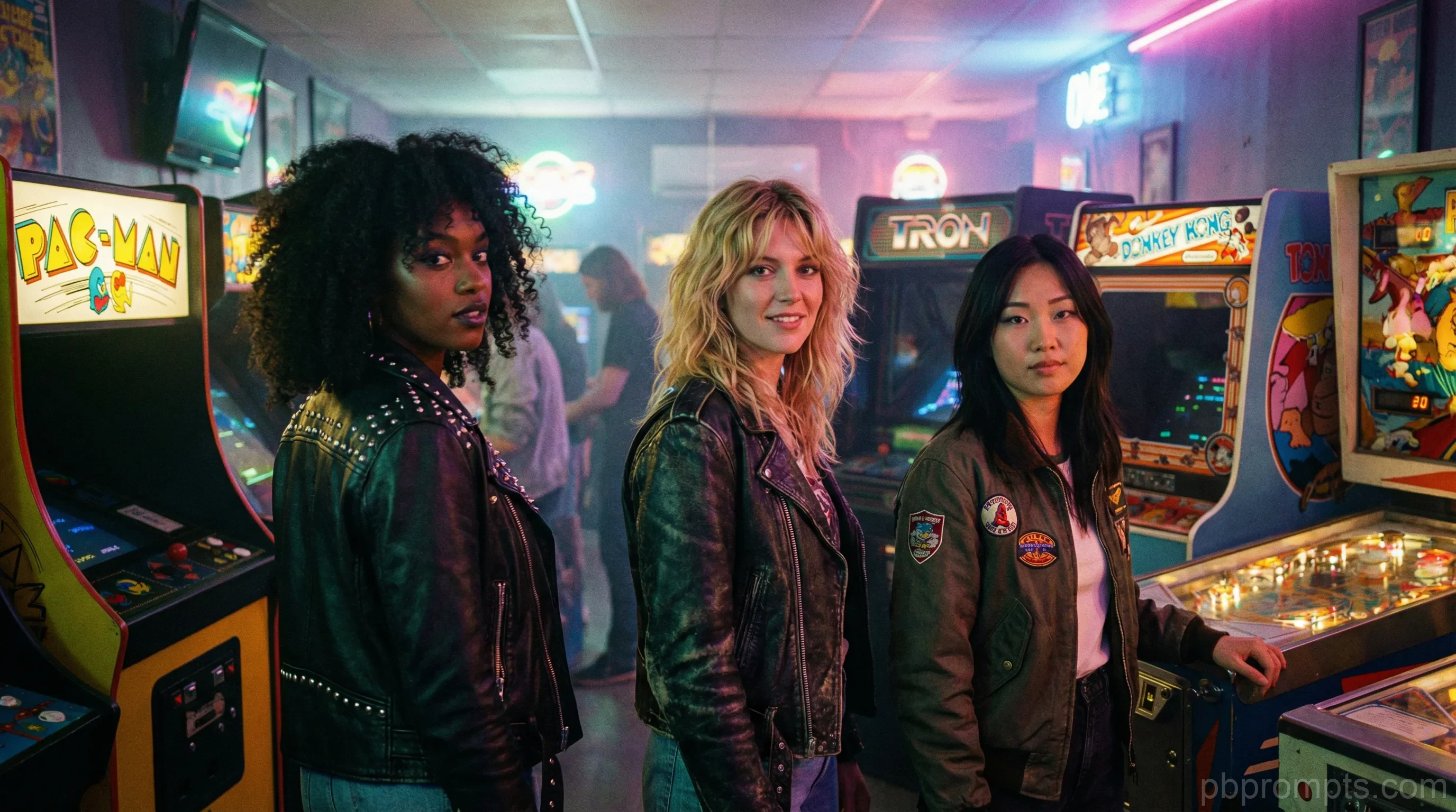 1980s Neon AI photo booth theme