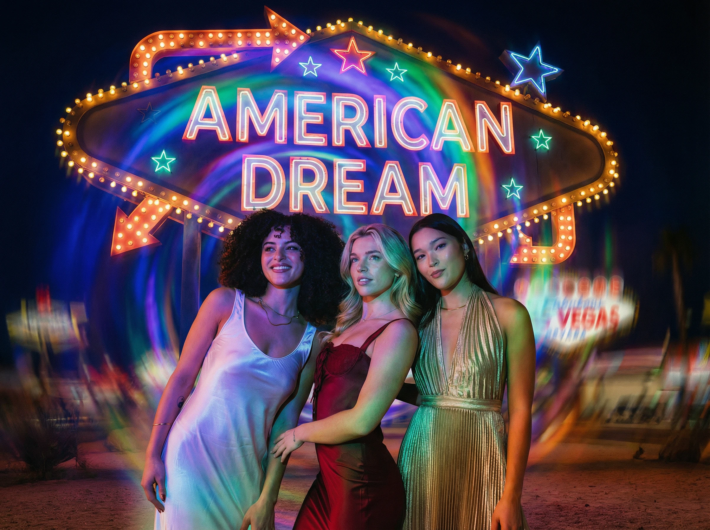 SCENE 5 — THE AMERICAN DREAM MARQUEE