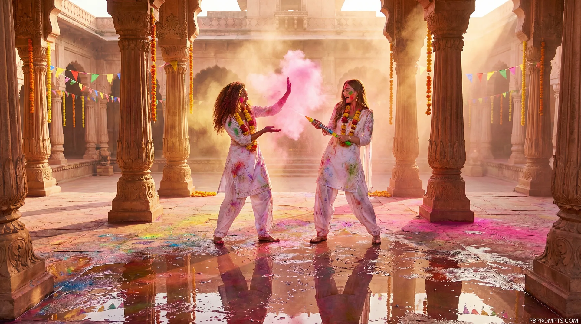 Scene 2 — Temple Courtyard