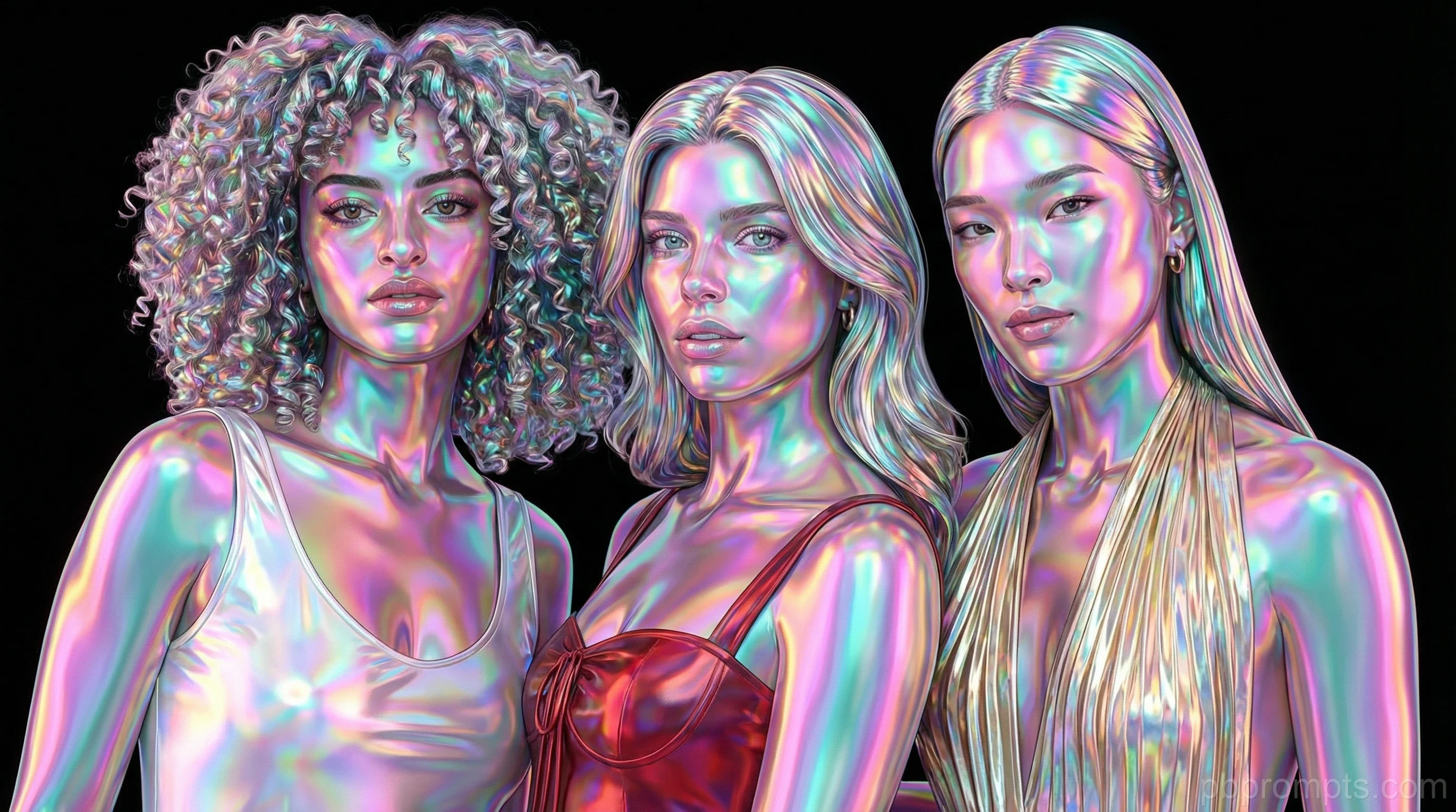 HOLOGRAPHIC AI photo booth theme