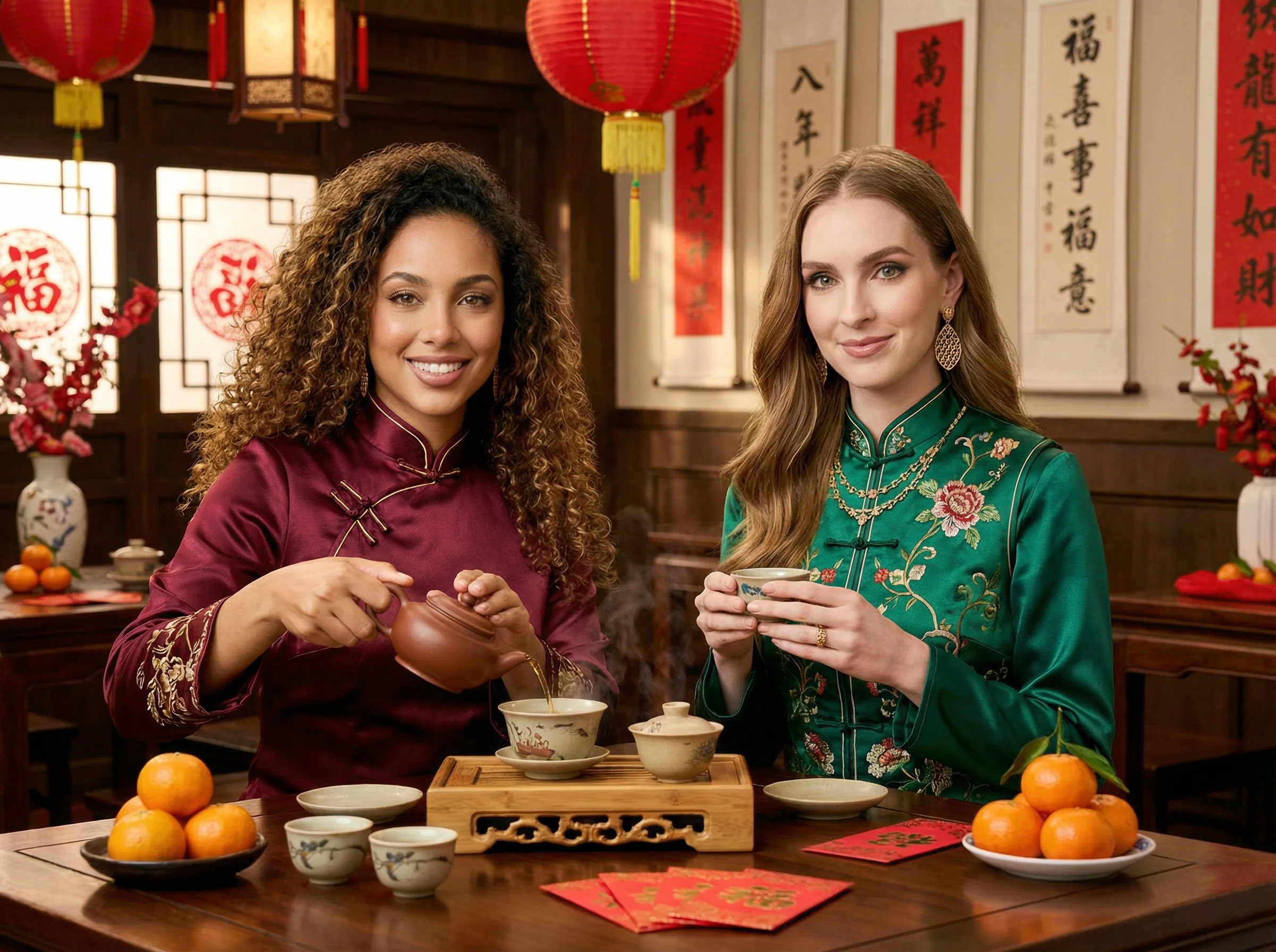 Scene 4 — Festive Tea House