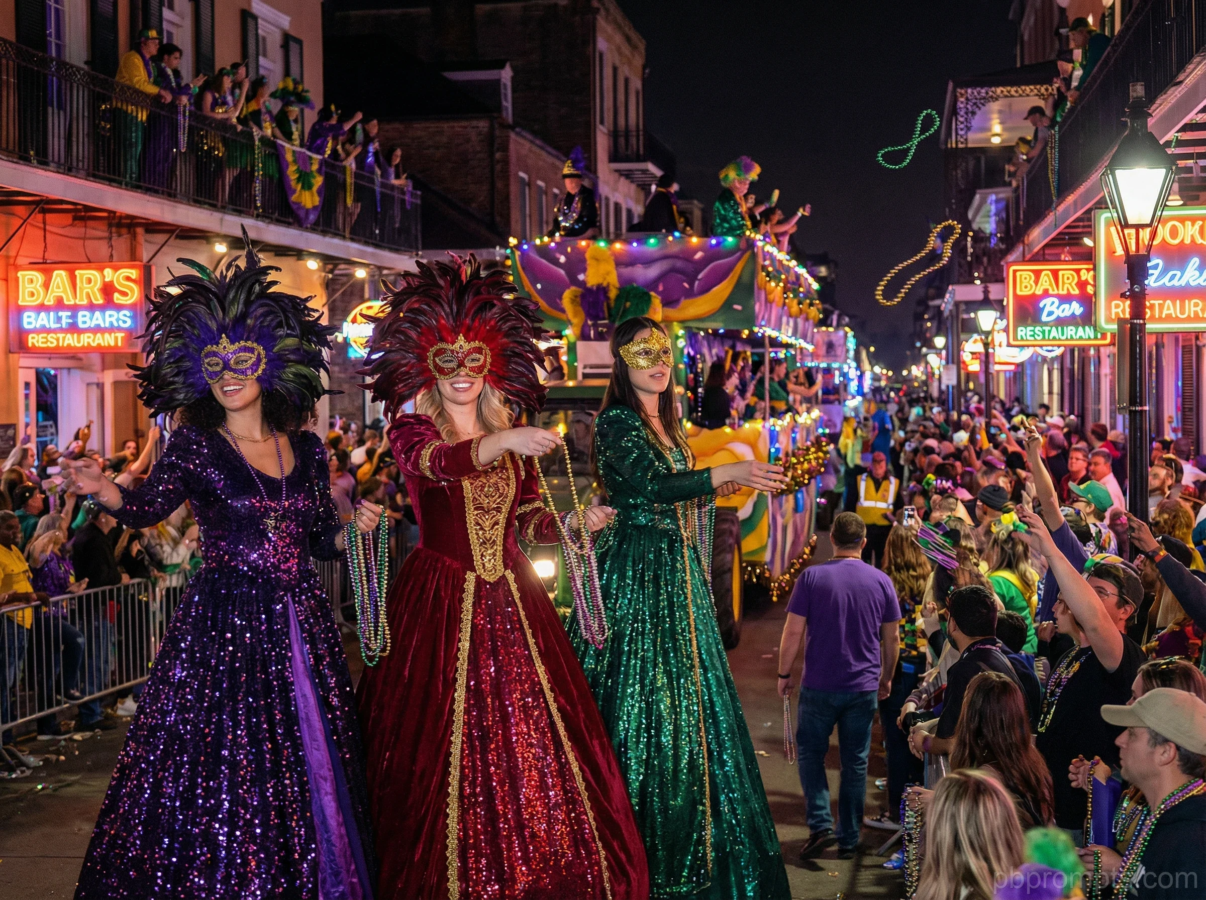 Mardi Gras AI photo booth theme