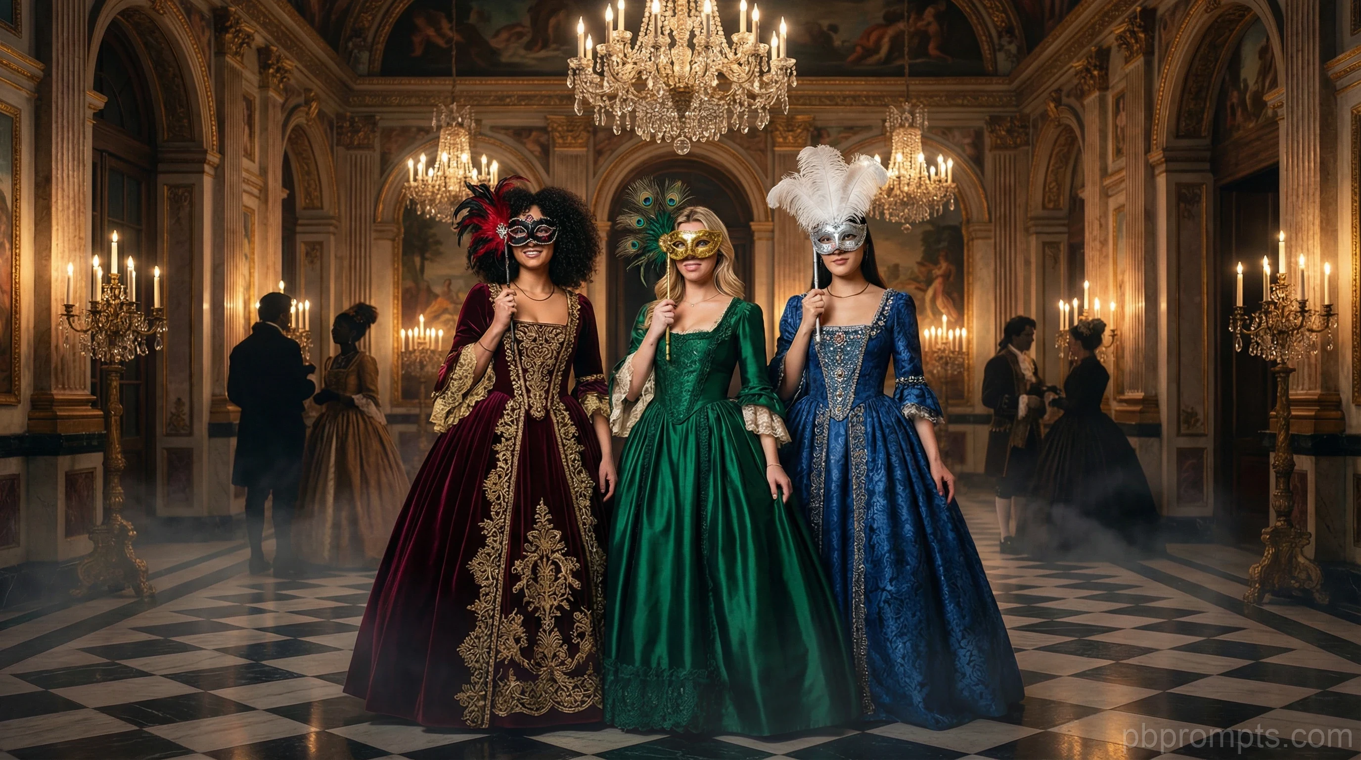 MASQUERADE MIDNIGHT BALL AI photo booth theme