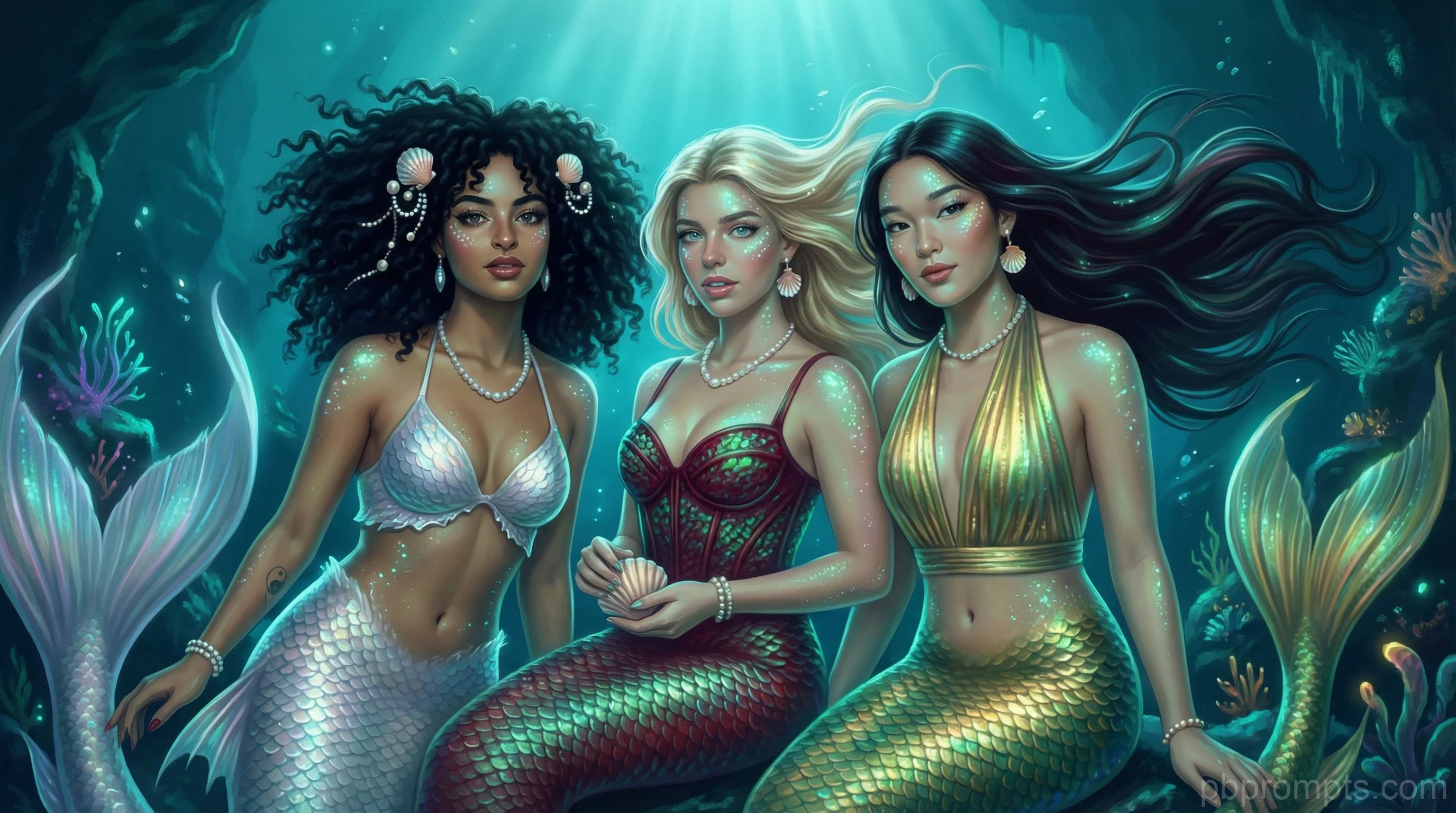 MERMAIDCORE AI photo booth theme