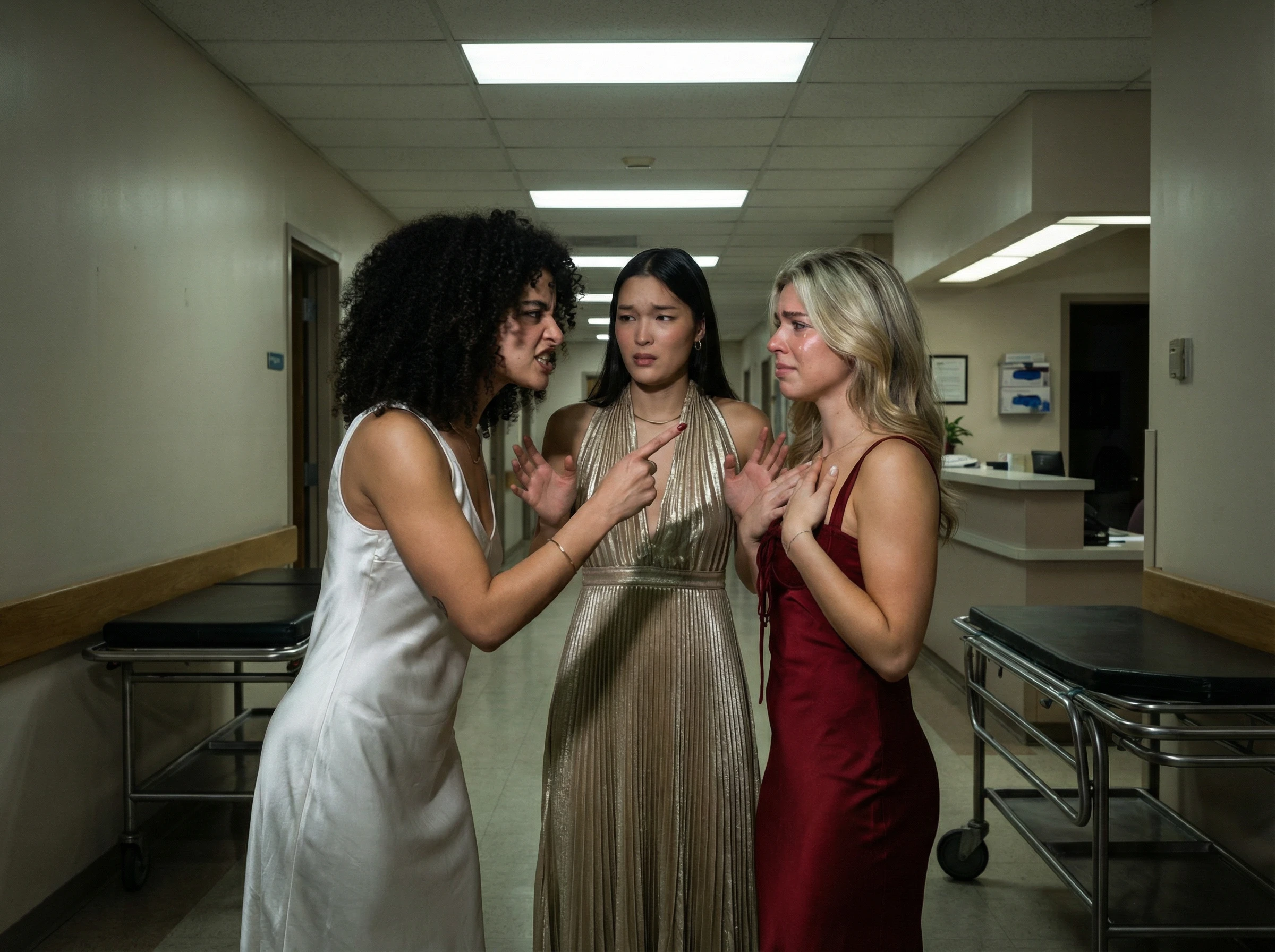 SCENE 5 — THE HOSPITAL CORRIDOR CONFRONTATION