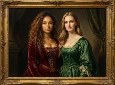 Oil Painting AI photo booth result