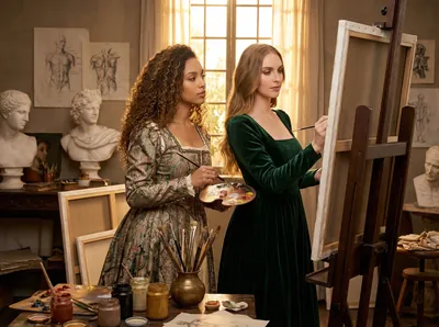 AI photo booth results from a Glasgow creative wedding celebration