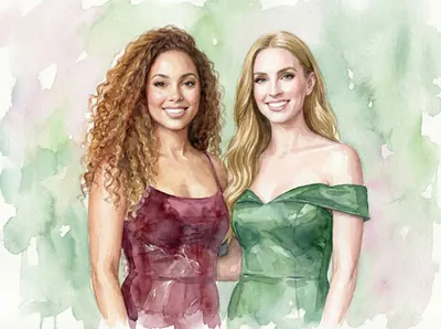 Watercolor AI photo booth result