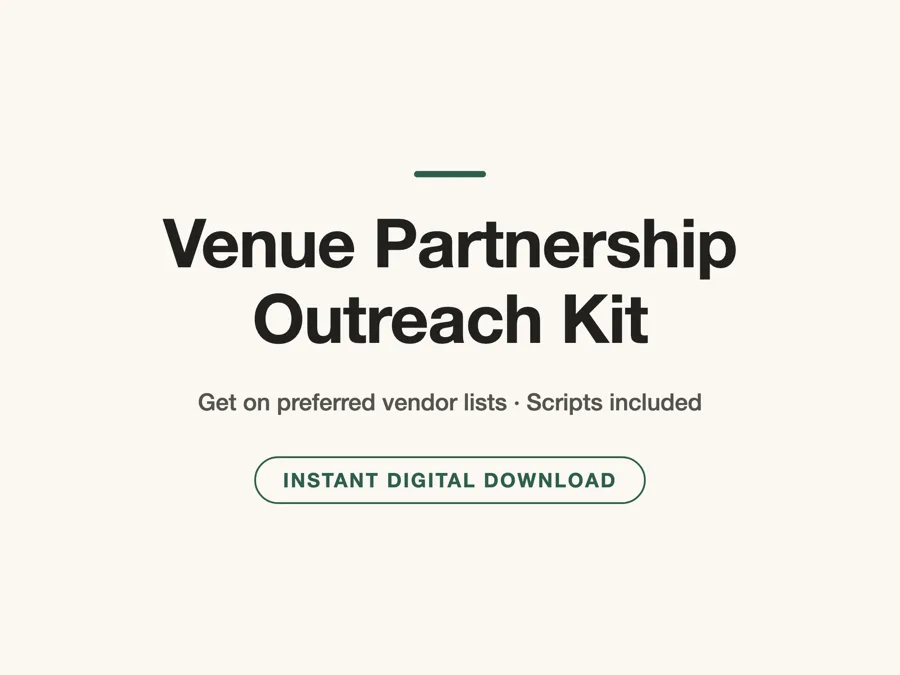 The Venue Partnership Kit photo booth prompt pack preview