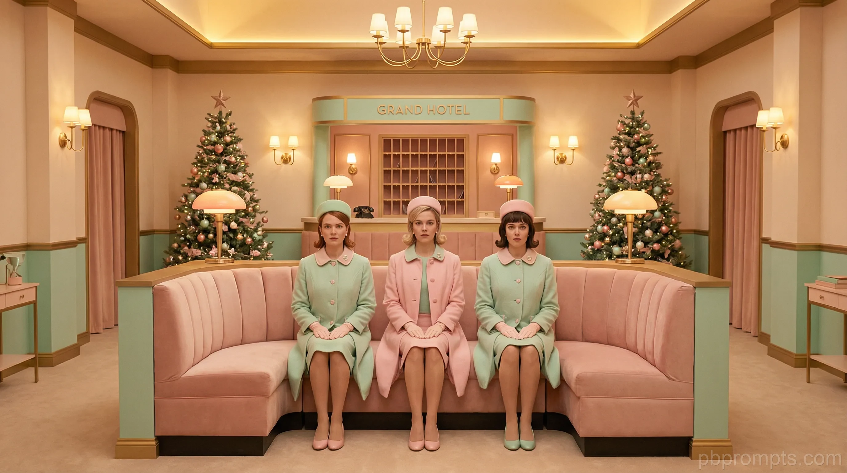 Wes Anderson Aesthetic AI photo booth theme