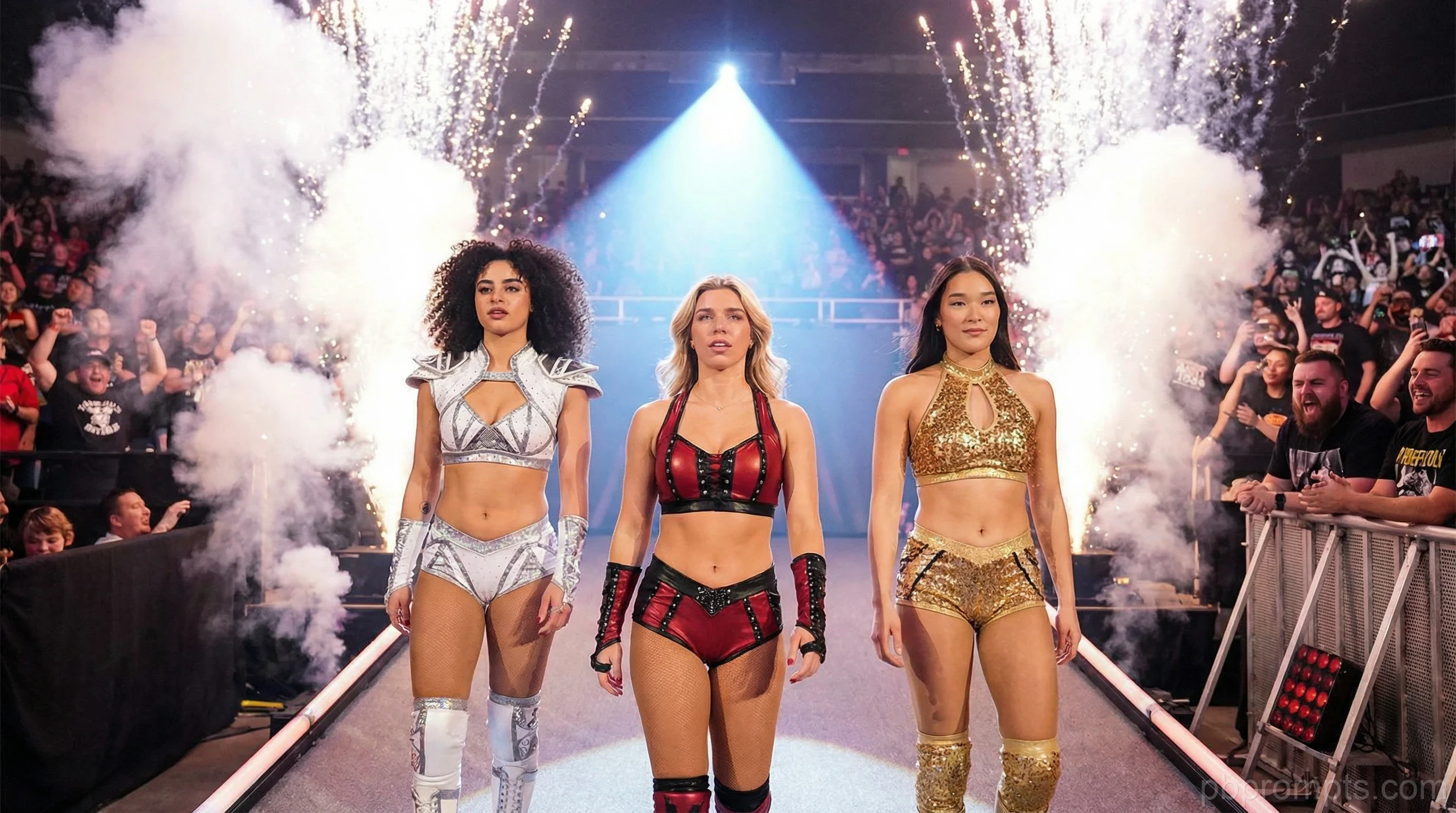 WRESTLING ARENA AI photo booth theme